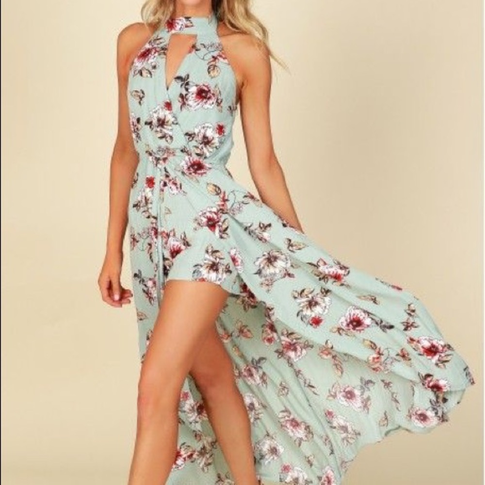 High/low floral romper!